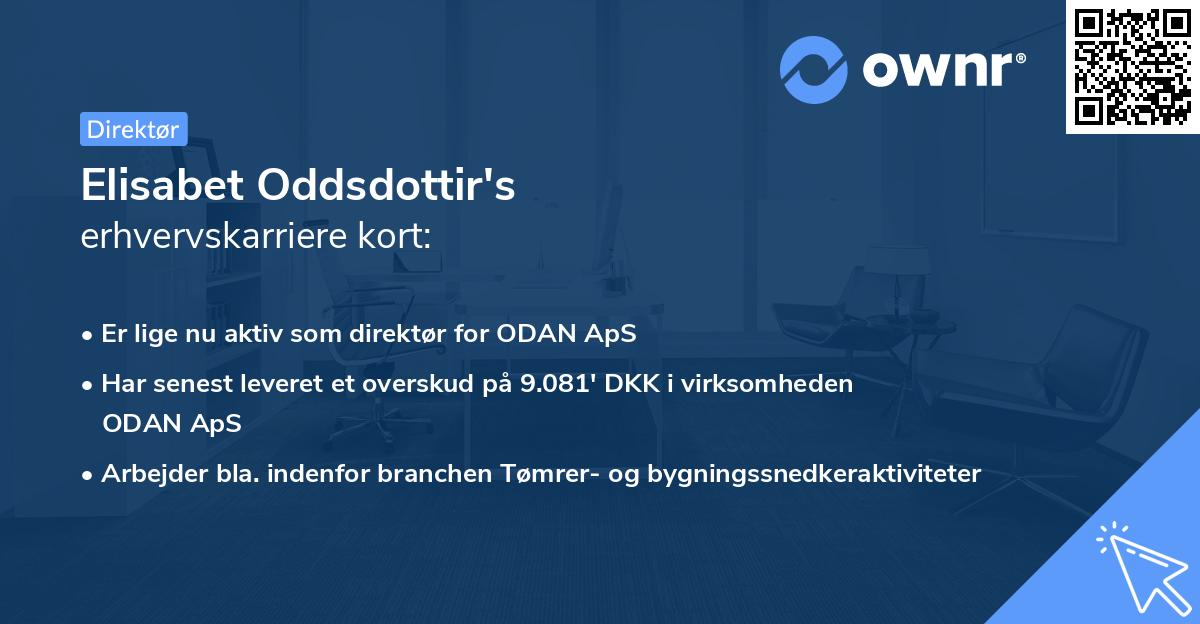 Elisabet Oddsdottir's erhvervskarriere kort