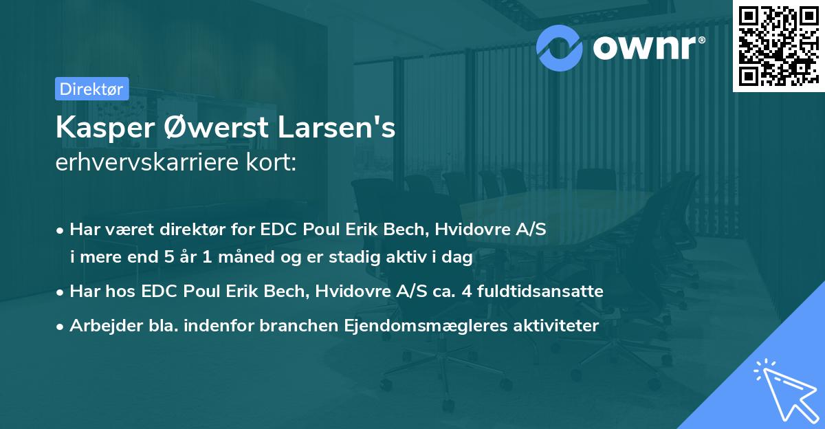 Kasper Øwerst Larsen's erhvervskarriere kort