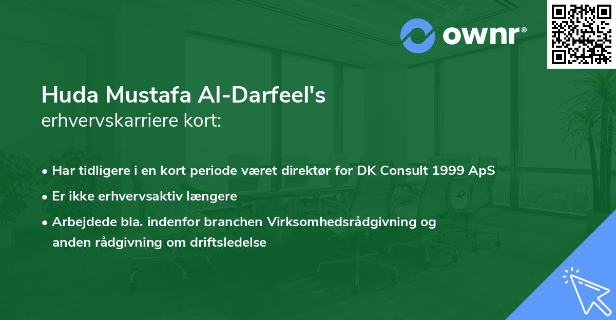 Huda Mustafa Al-Darfeel's erhvervskarriere kort