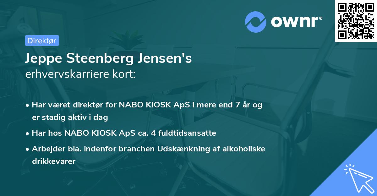 Jeppe Steenberg Jensen's erhvervskarriere kort
