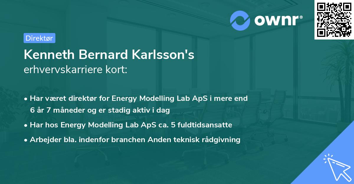 Kenneth Bernard Karlsson's erhvervskarriere kort