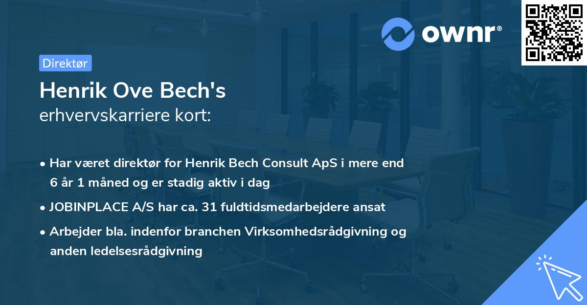 Henrik Ove Bech's erhvervskarriere kort