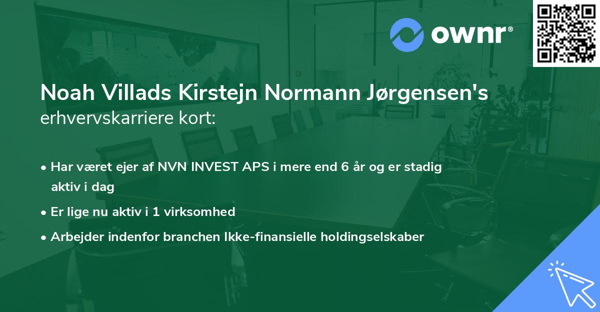 Noah Villads Kirstejn Normann Jørgensen's erhvervskarriere kort