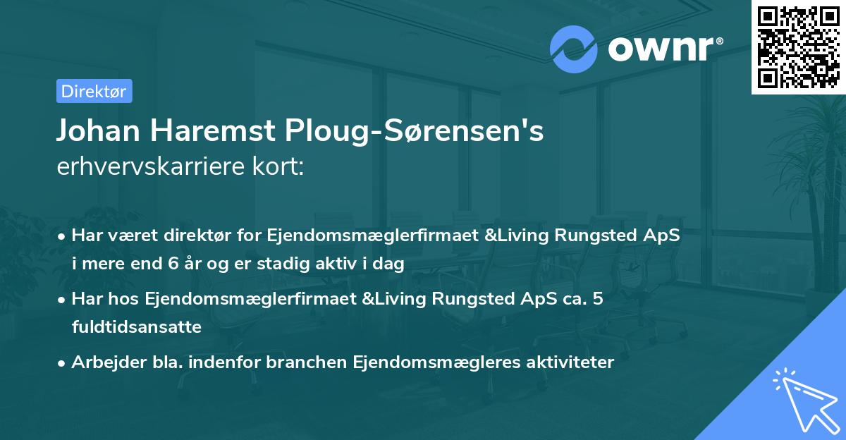 Johan Haremst Ploug-Sørensen's erhvervskarriere kort