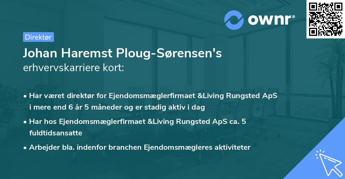 Johan Haremst Ploug-Sørensen's erhvervskarriere kort