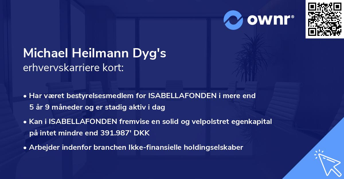 Michael Heilmann Dyg's erhvervskarriere kort
