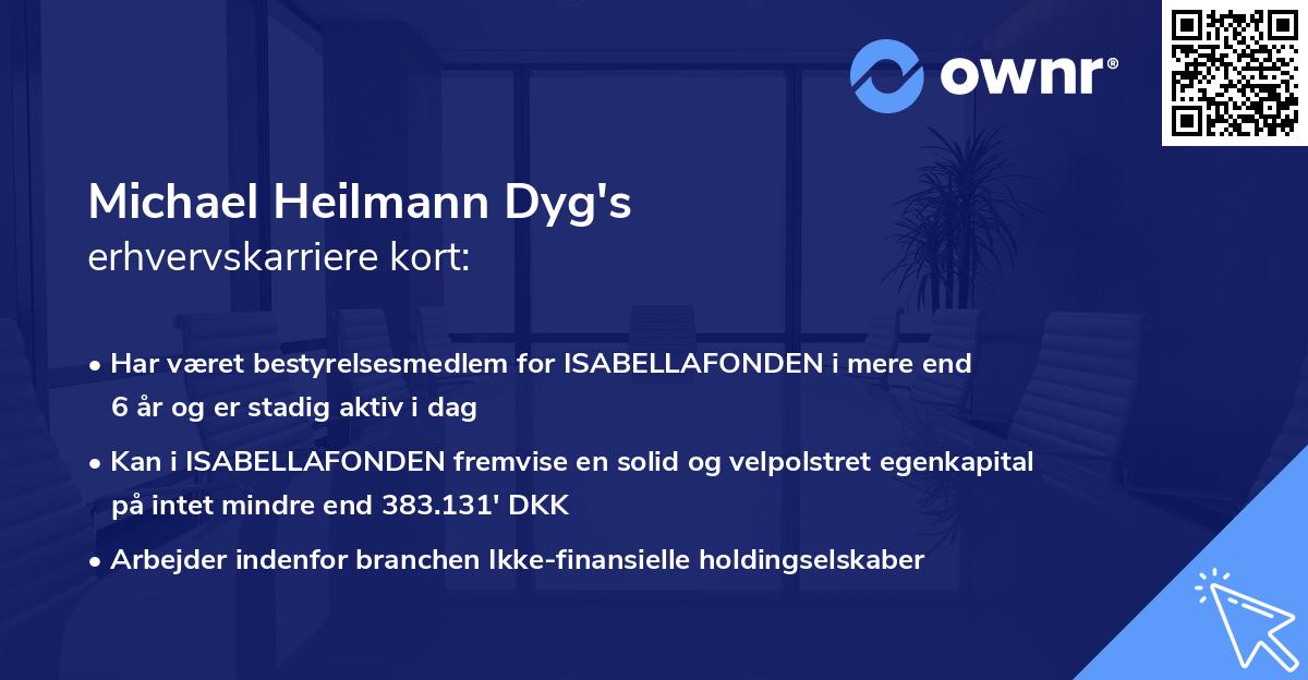 Michael Heilmann Dyg's erhvervskarriere kort