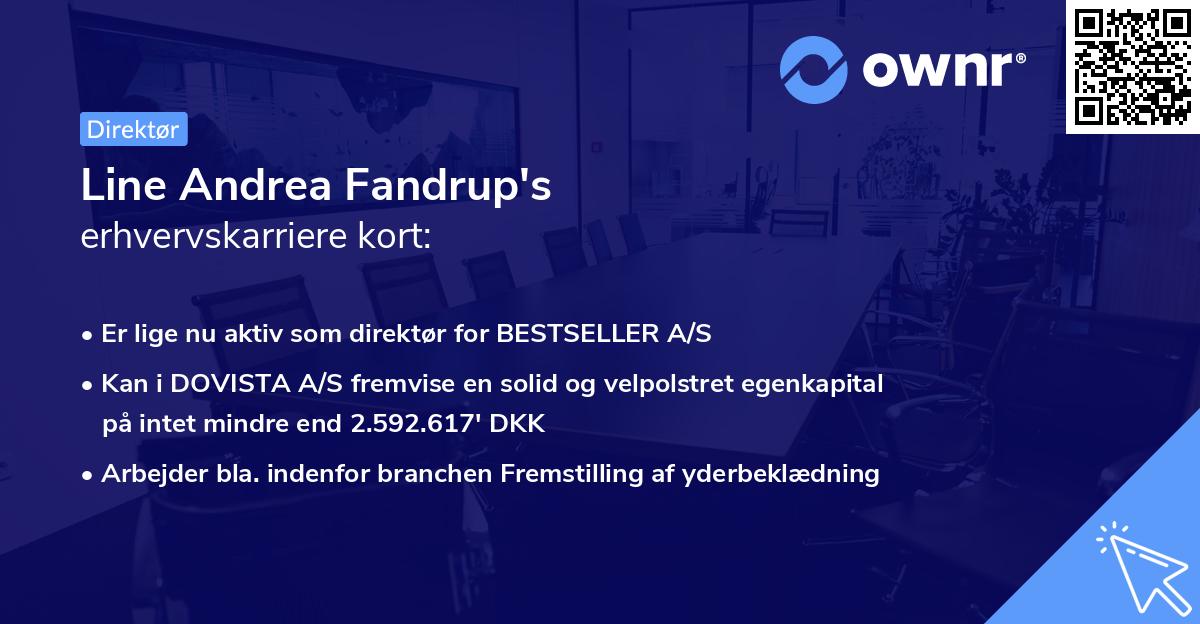 Line Andrea Fandrup's erhvervskarriere kort