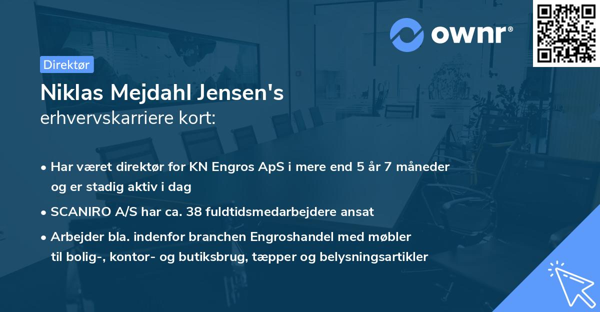 Niklas Mejdahl Jensen's erhvervskarriere kort