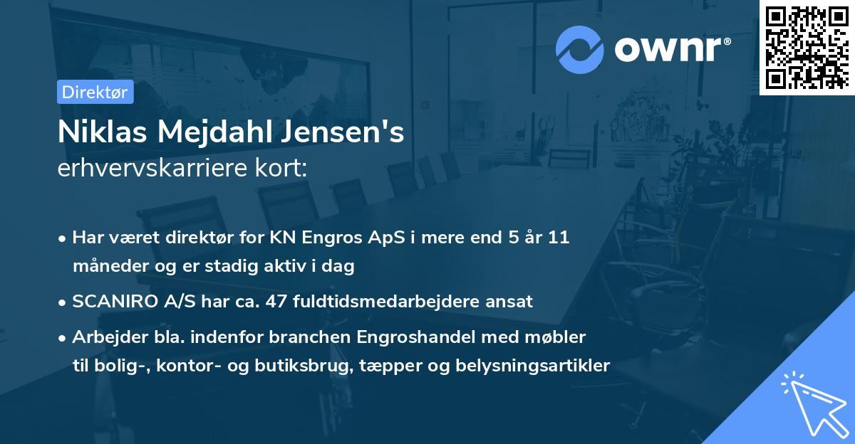 Niklas Mejdahl Jensen's erhvervskarriere kort