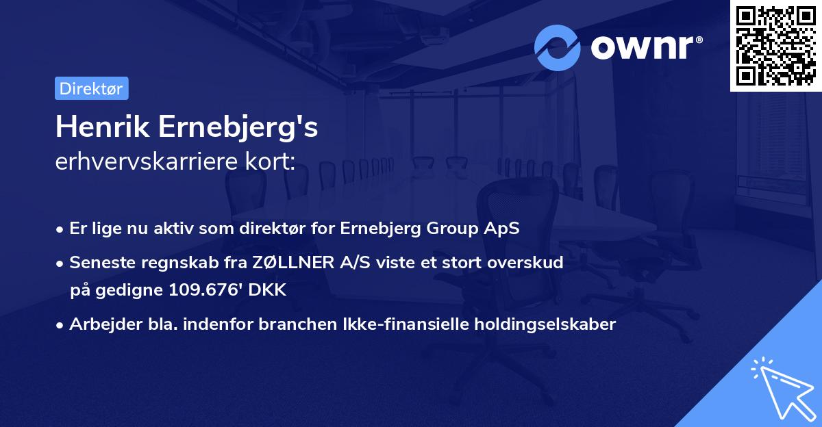 Henrik Ernebjerg's erhvervskarriere kort