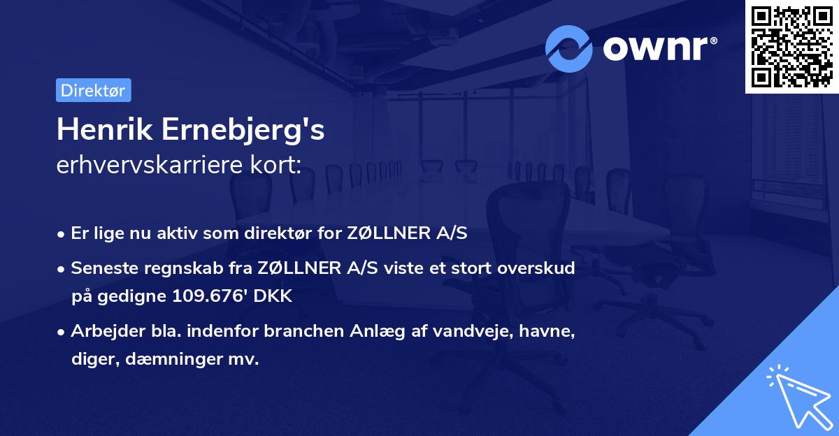 Henrik Ernebjerg's erhvervskarriere kort
