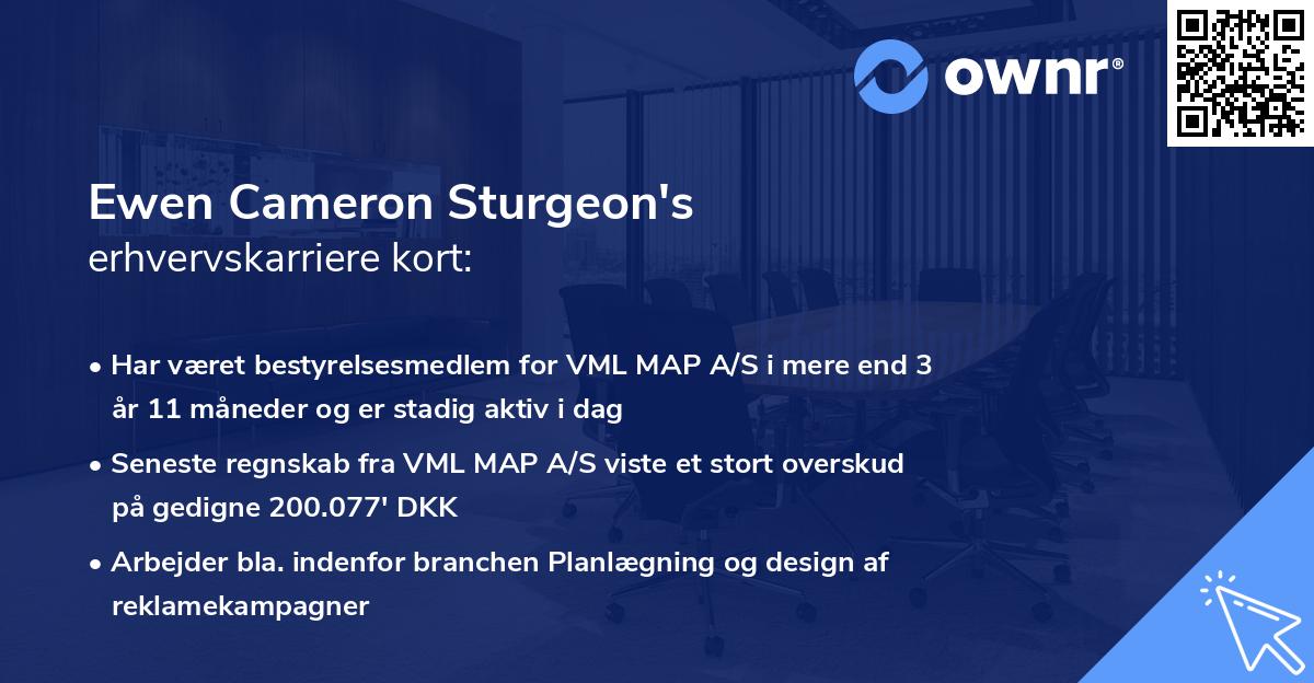 Ewen Cameron Sturgeon's erhvervskarriere kort