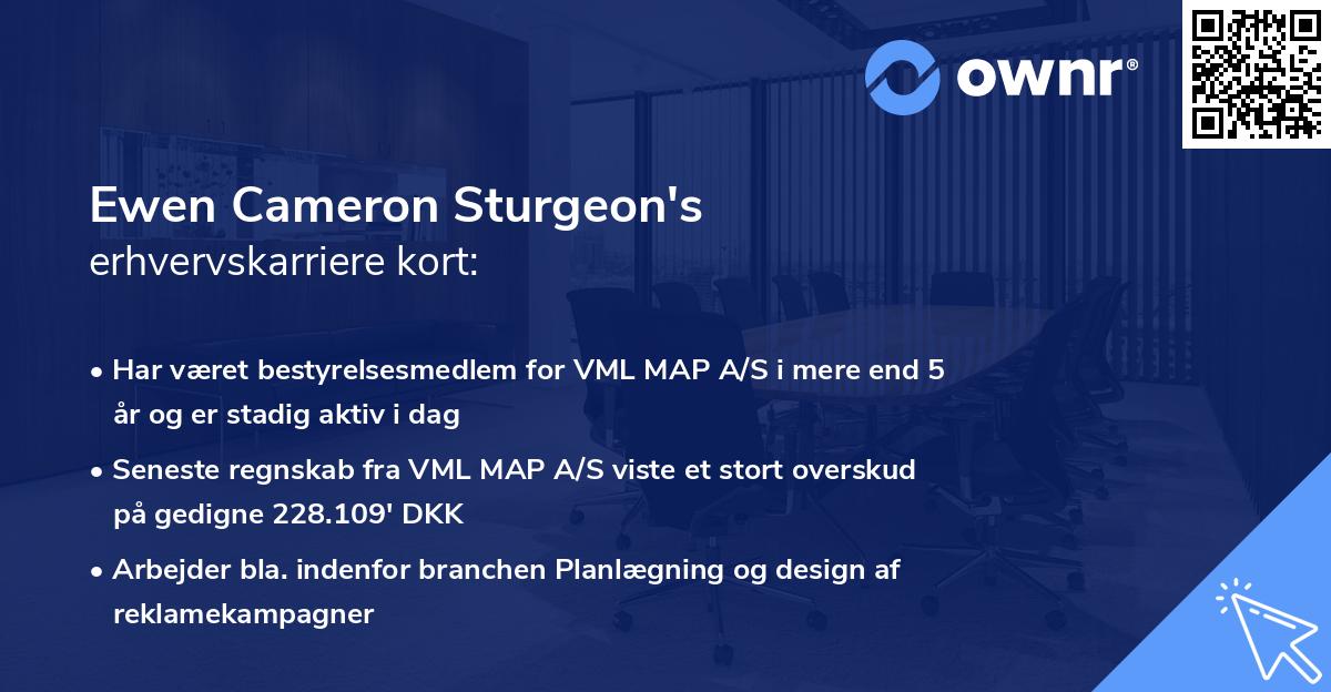 Ewen Cameron Sturgeon's erhvervskarriere kort