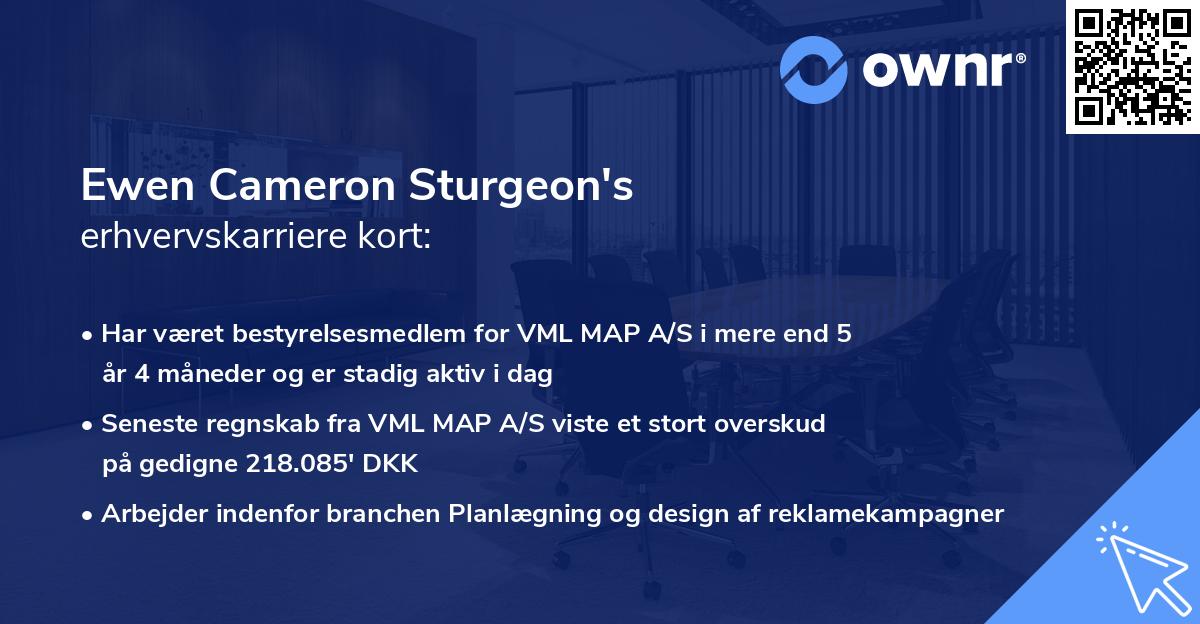 Ewen Cameron Sturgeon's erhvervskarriere kort