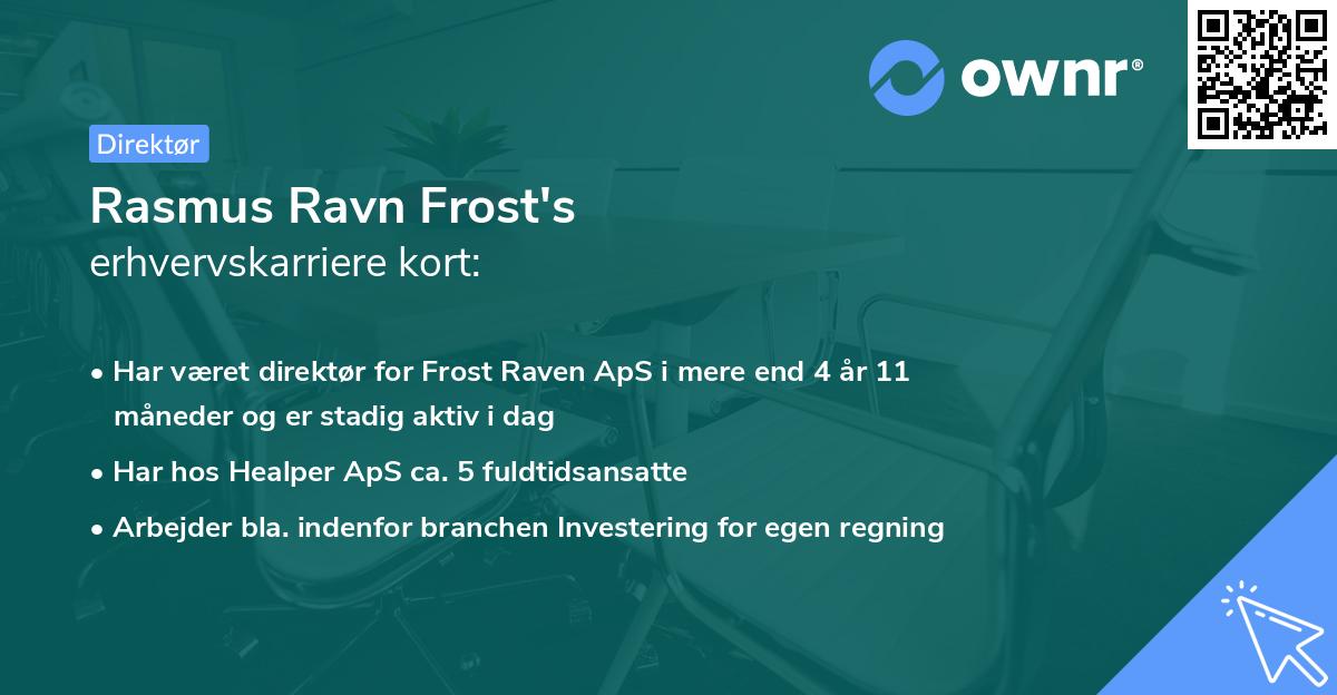 Rasmus Ravn Frost's erhvervskarriere kort