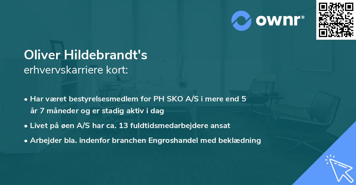 Oliver Hildebrandt's erhvervskarriere kort