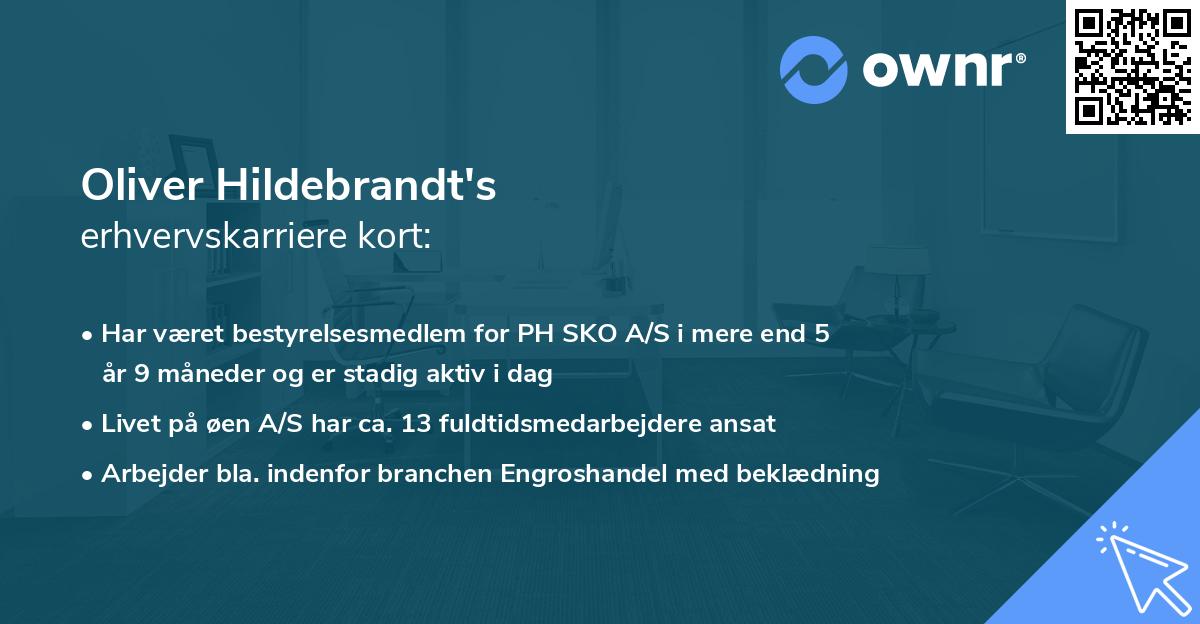 Oliver Hildebrandt's erhvervskarriere kort