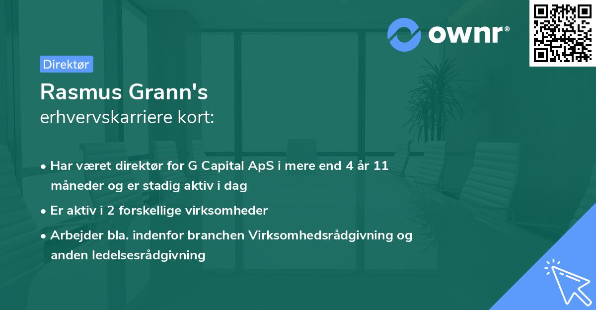 Rasmus Grann's erhvervskarriere kort