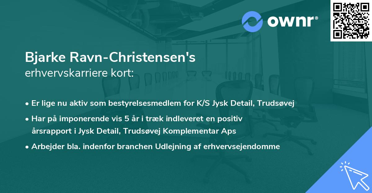 Bjarke Ravn-Christensen's erhvervskarriere kort