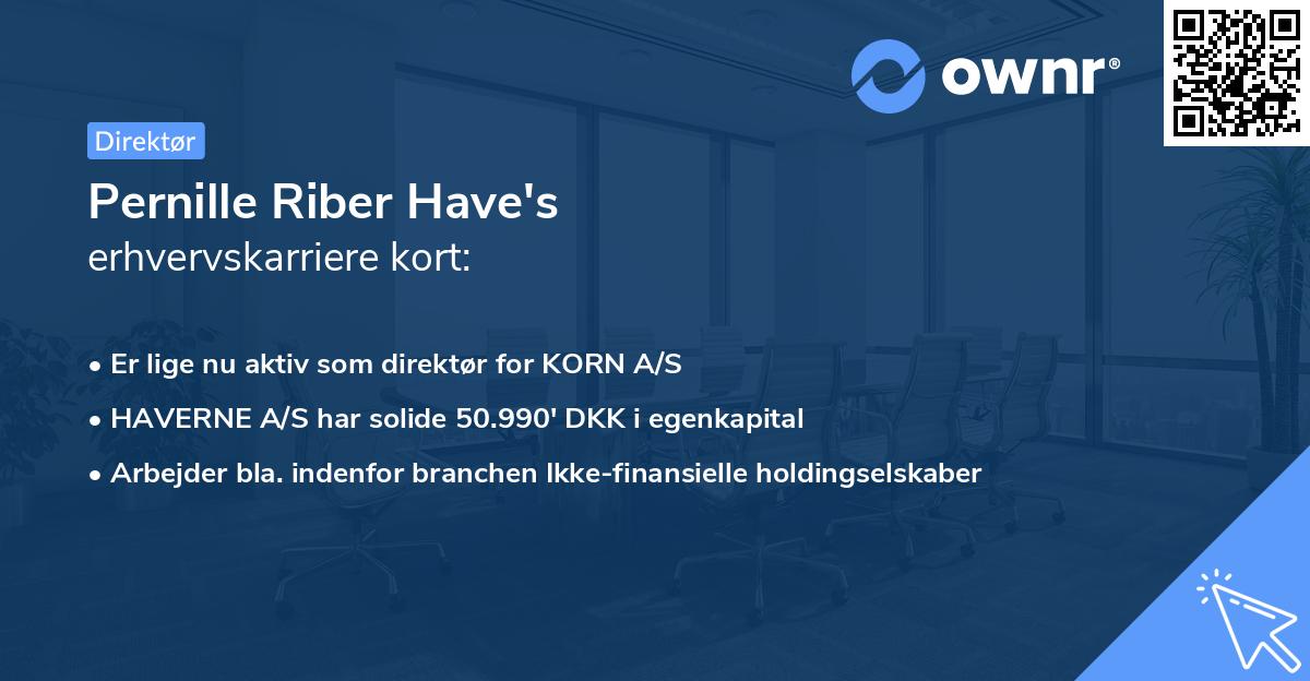 Pernille Riber Have's erhvervskarriere kort