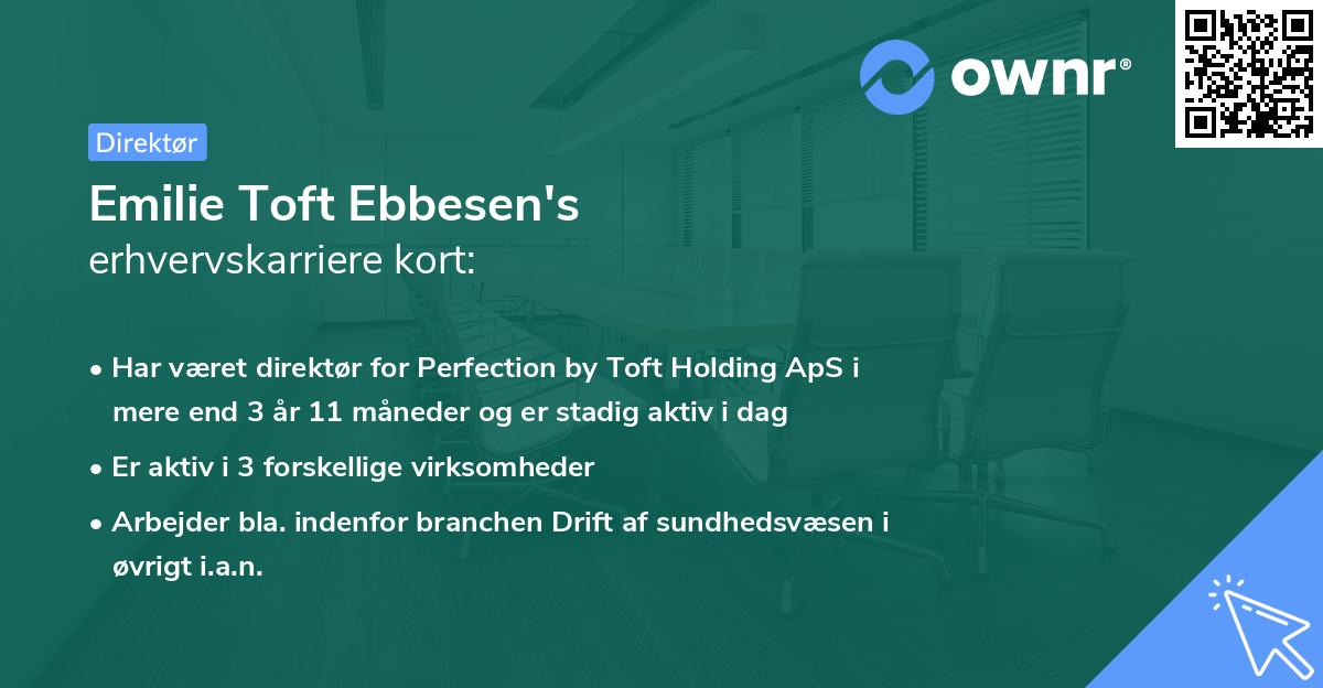 Emilie Toft Ebbesen's erhvervskarriere kort