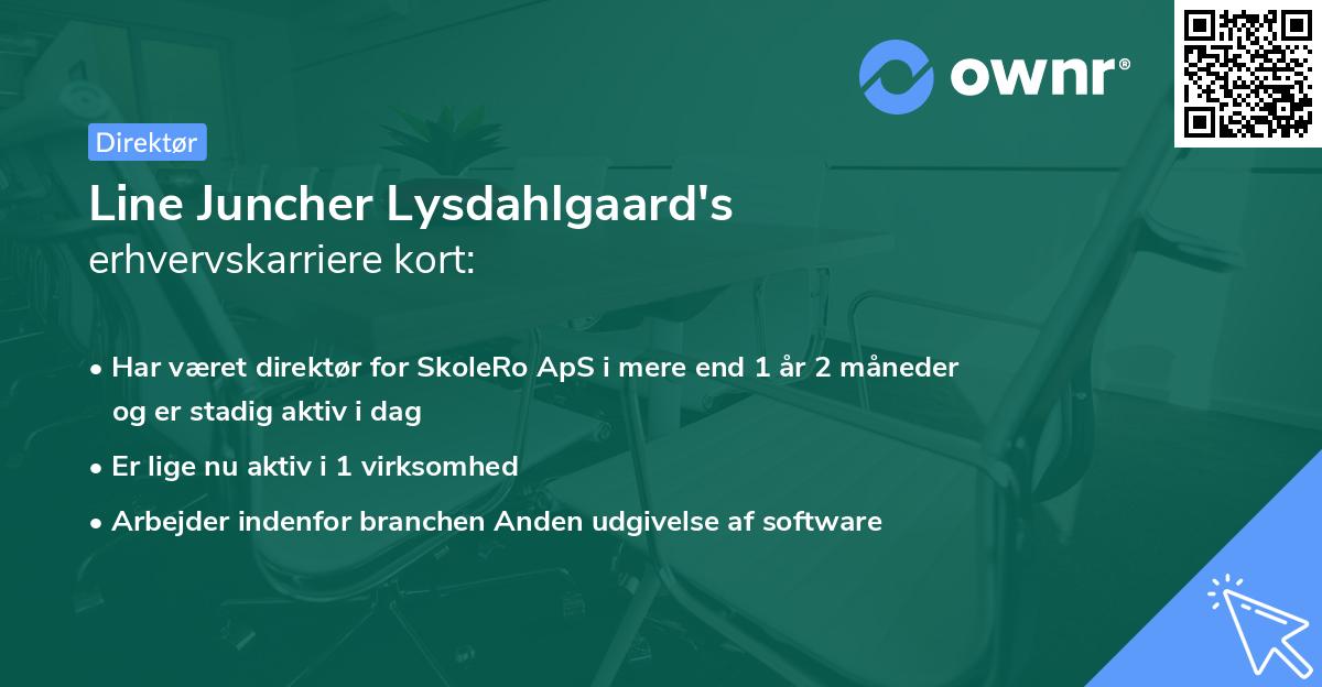 Line Juncher Lysdahlgaard's erhvervskarriere kort