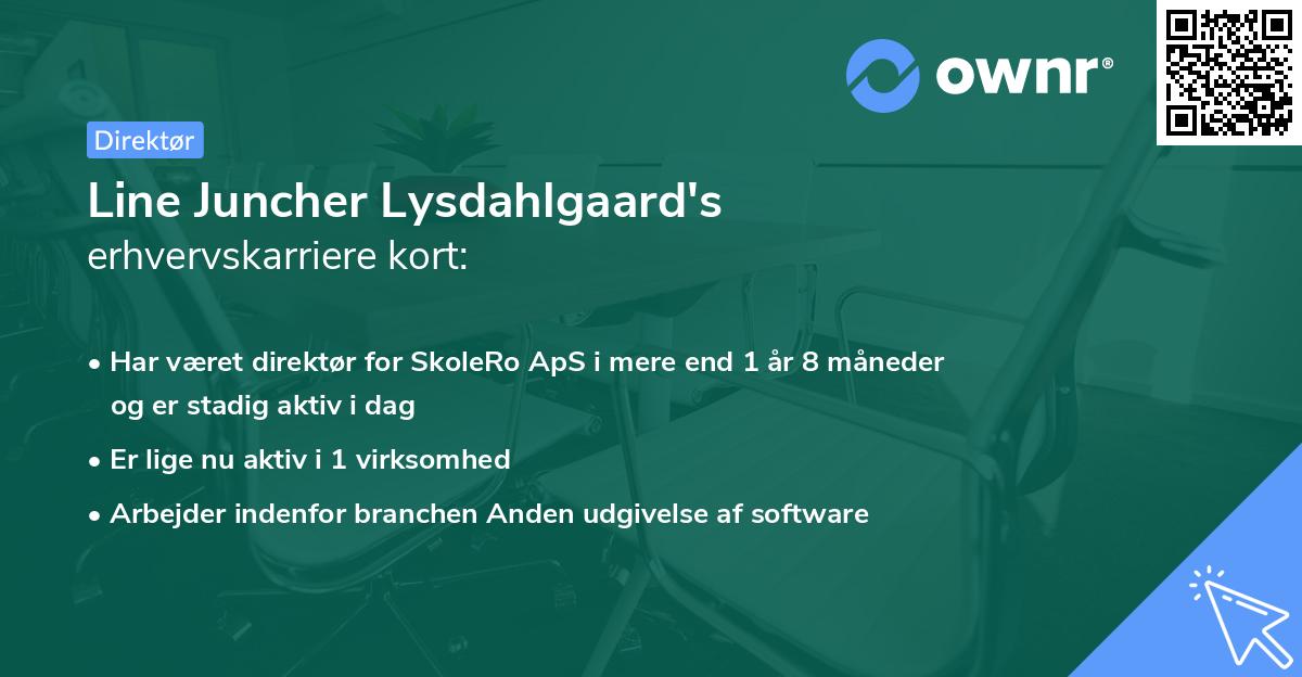 Line Juncher Lysdahlgaard's erhvervskarriere kort