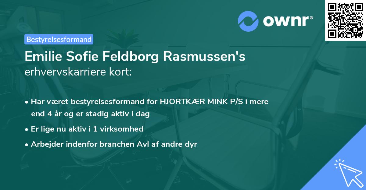 Emilie Sofie Feldborg Rasmussen's erhvervskarriere kort