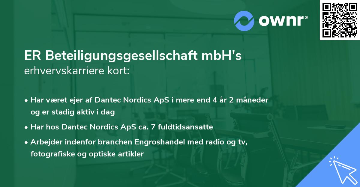 ER Beteiligungsgesellschaft mbH's erhvervskarriere kort
