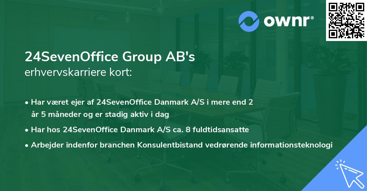24SevenOffice Group AB's erhvervskarriere kort