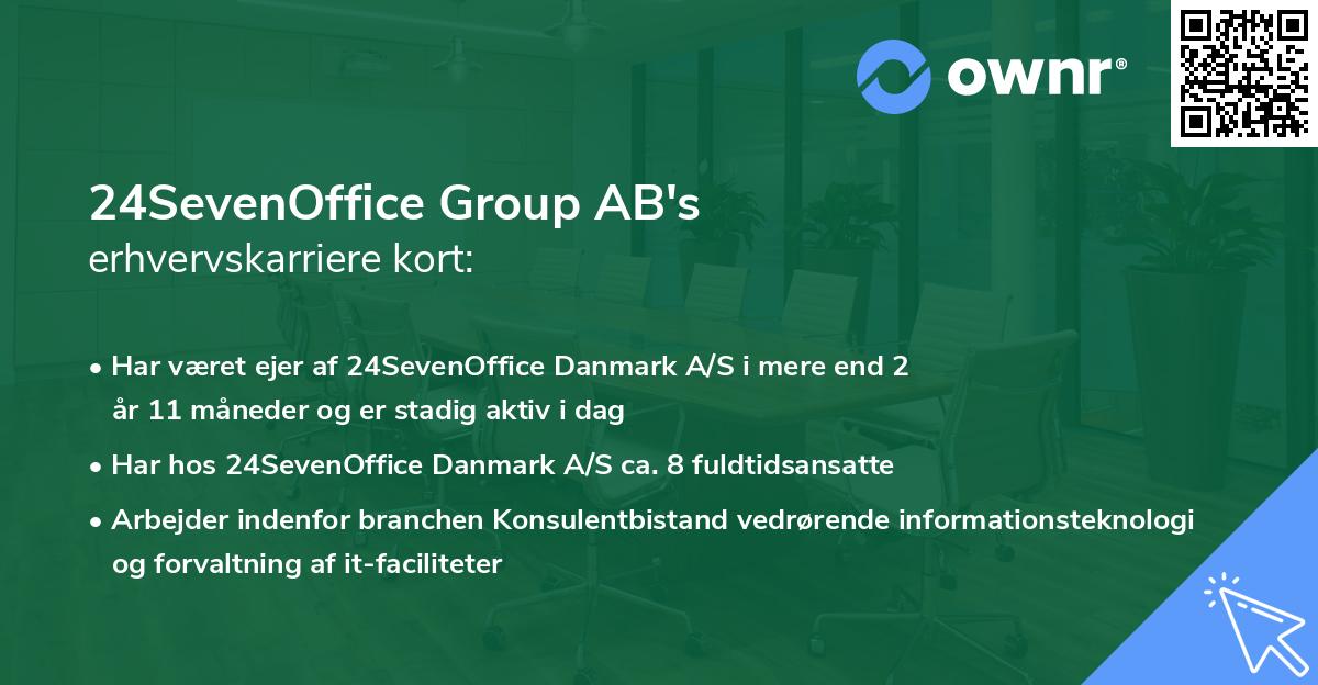 24SevenOffice Group AB's erhvervskarriere kort