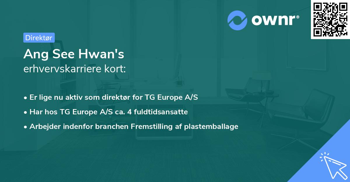 Ang See Hwan's erhvervskarriere kort