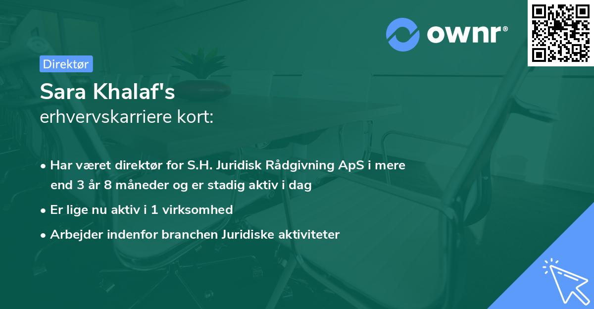 Sara Khalaf's erhvervskarriere kort