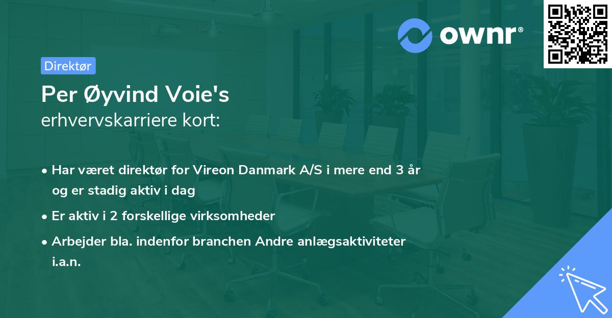 Per Øyvind Voie's erhvervskarriere kort