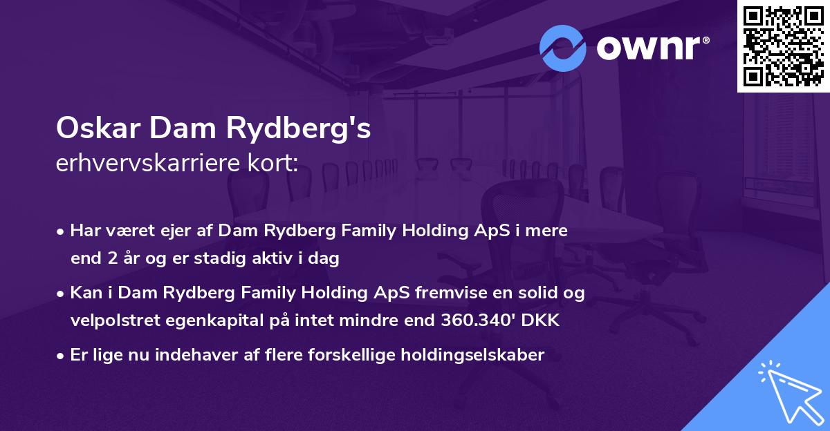 Oskar Dam Rydberg's erhvervskarriere kort