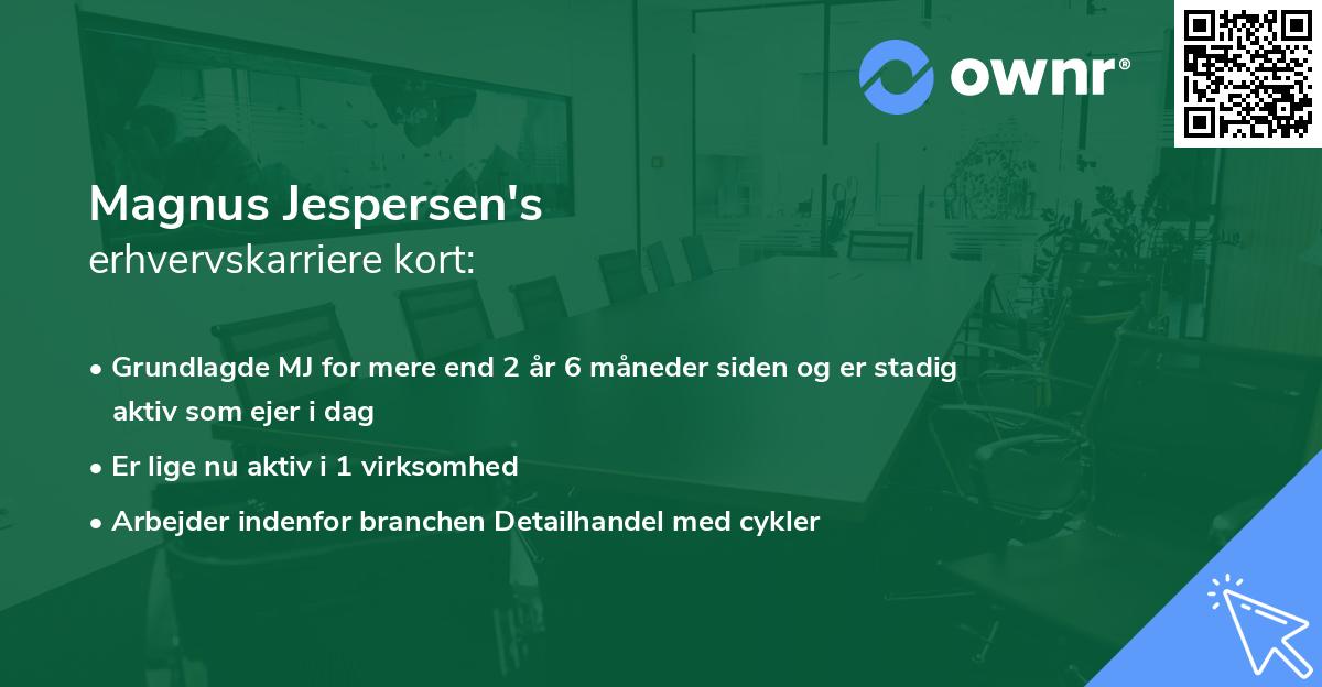 Magnus Jespersen's erhvervskarriere kort