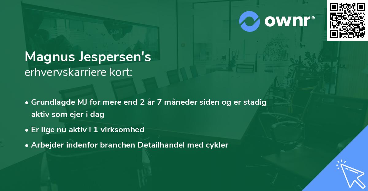 Magnus Jespersen's erhvervskarriere kort