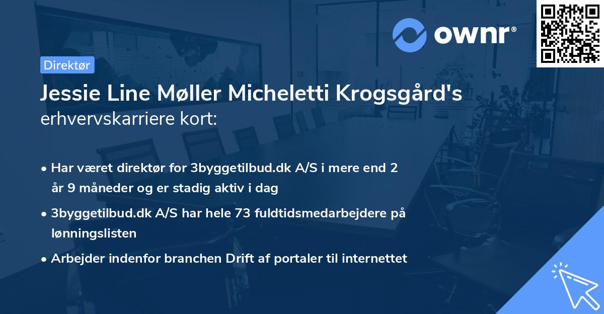 Jessie Line Møller Micheletti Krogsgård's erhvervskarriere kort