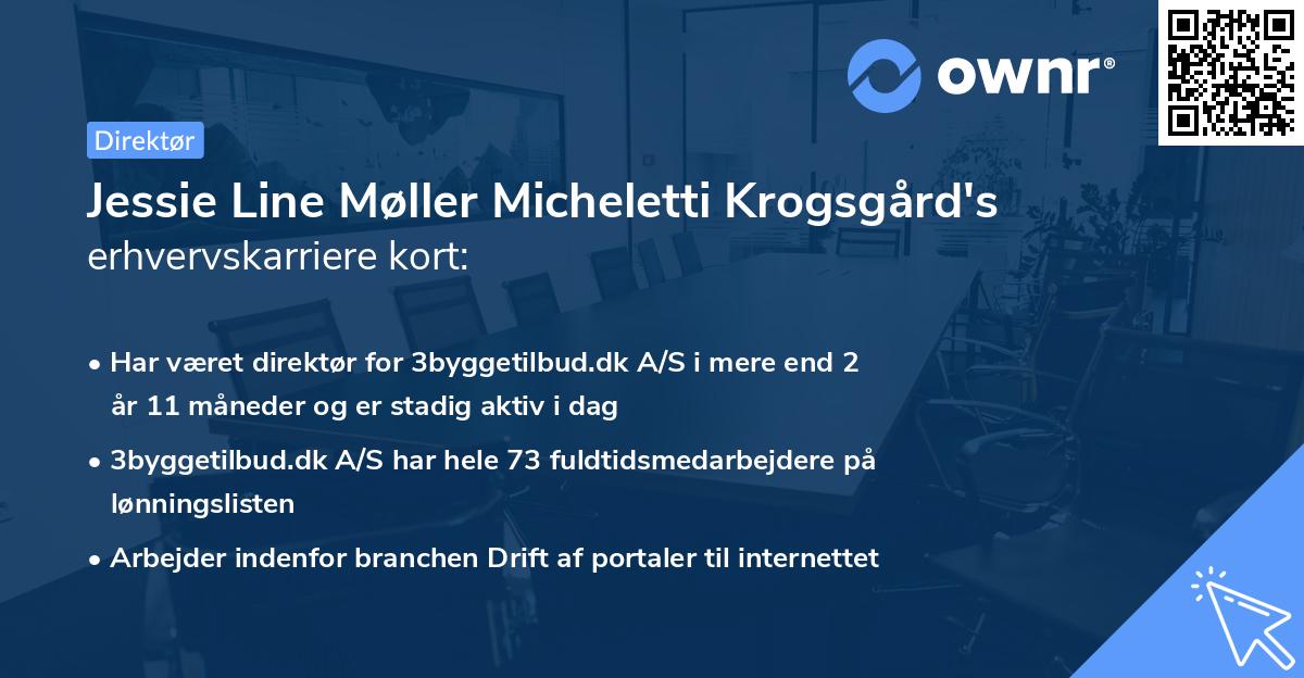 Jessie Line Møller Micheletti Krogsgård's erhvervskarriere kort