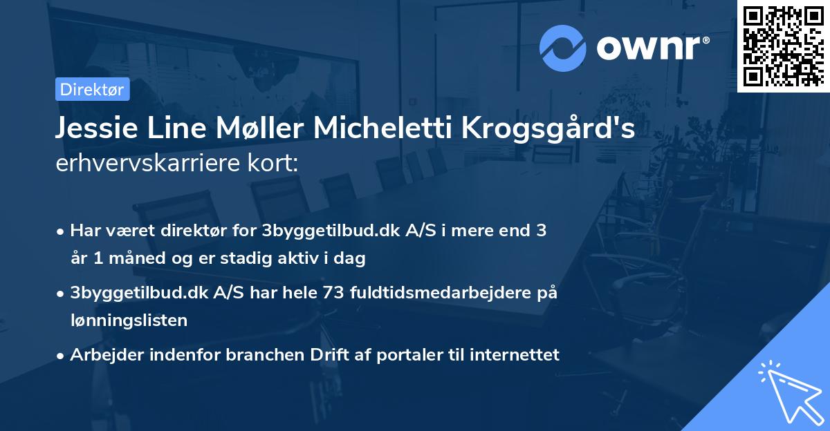 Jessie Line Møller Micheletti Krogsgård's erhvervskarriere kort