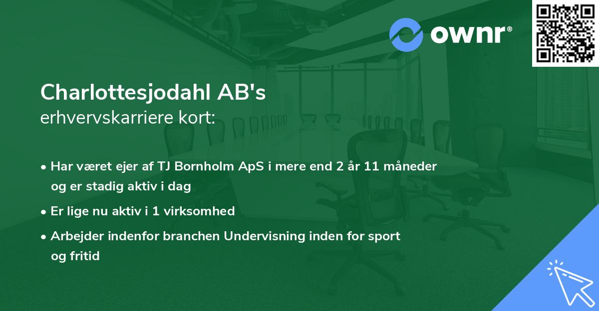Charlottesjodahl AB's erhvervskarriere kort