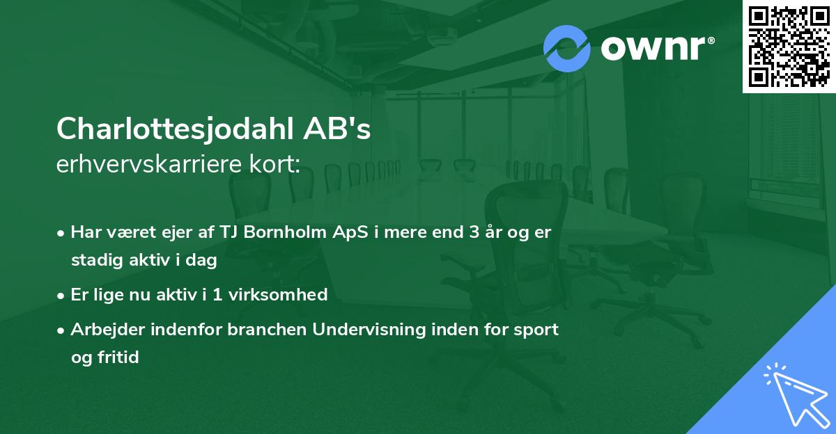 Charlottesjodahl AB's erhvervskarriere kort