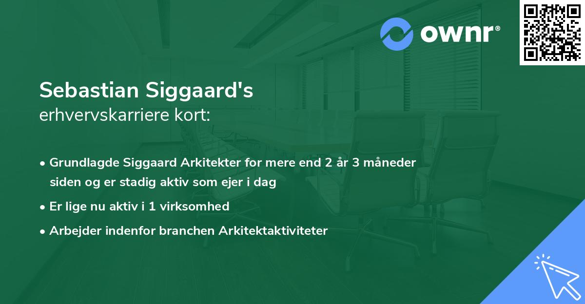 Sebastian Siggaard's erhvervskarriere kort