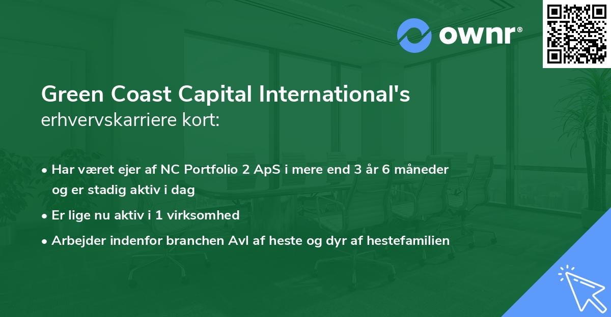 Green Coast Capital International's erhvervskarriere kort