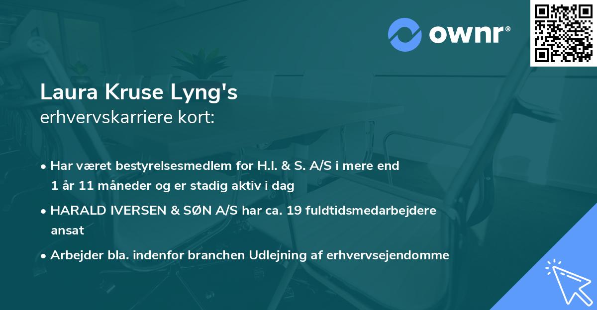 Laura Kruse Lyng's erhvervskarriere kort