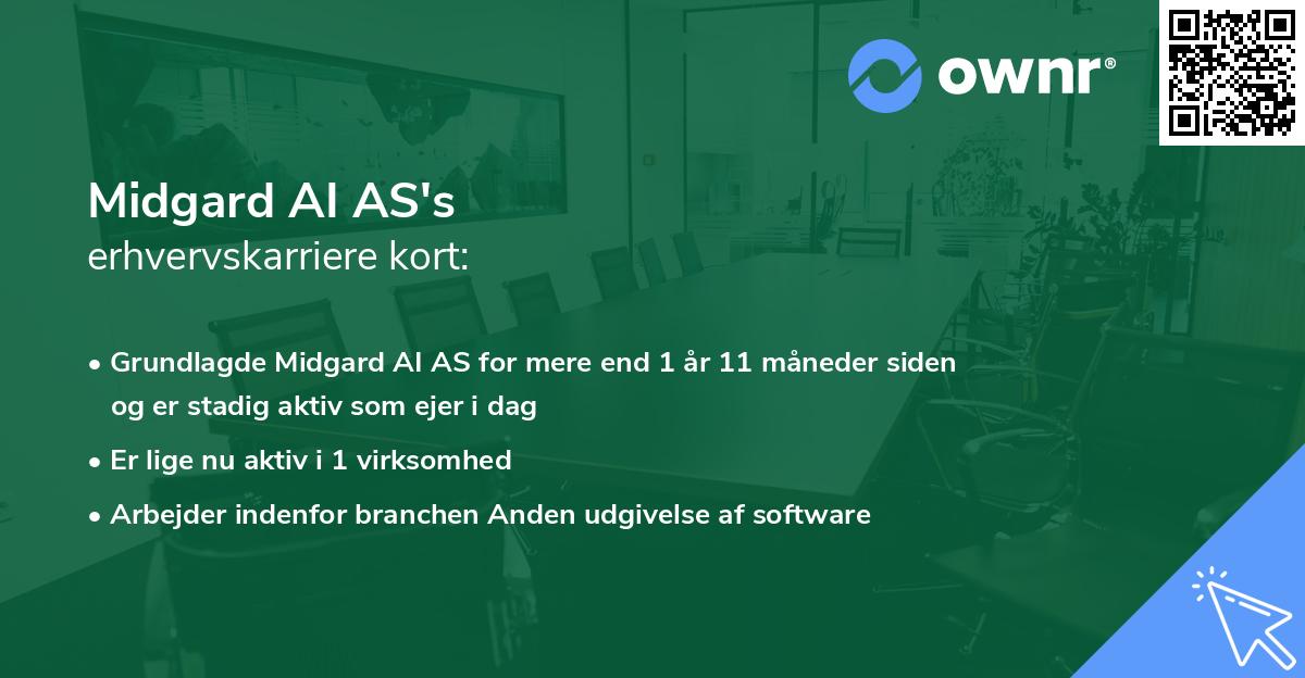 Midgard AI AS's erhvervskarriere kort