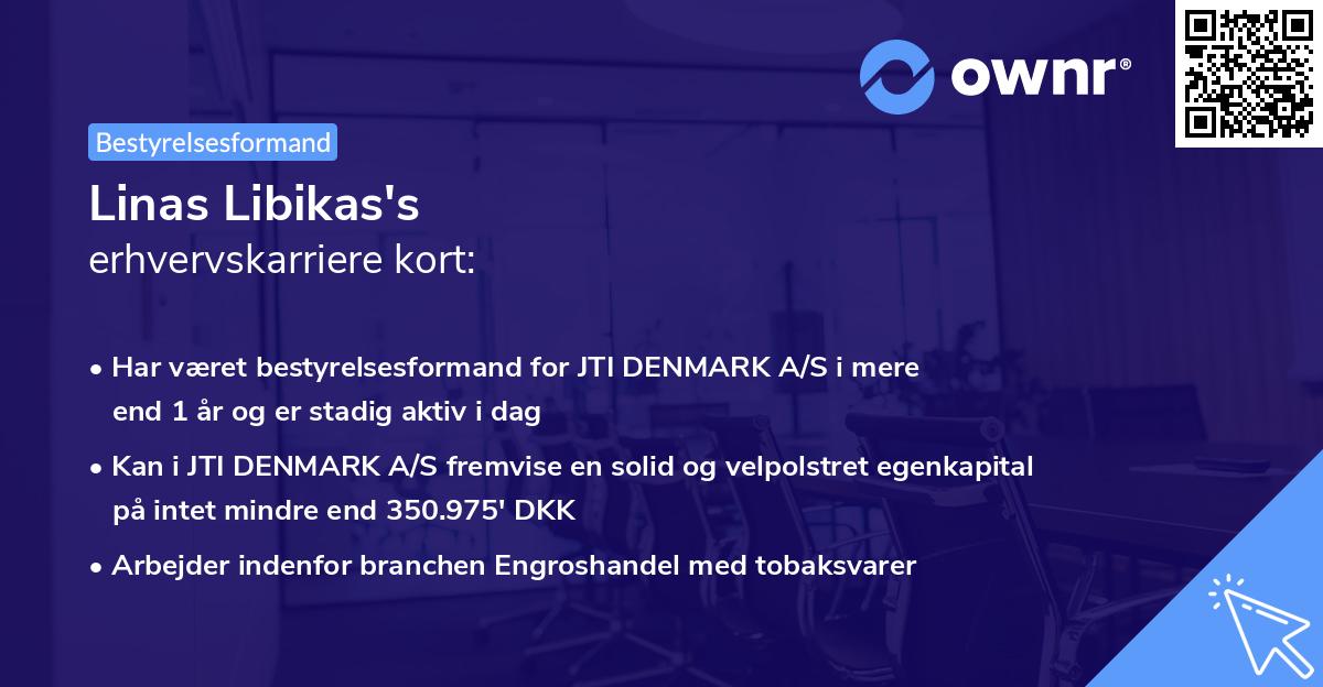 Linas Libikas's erhvervskarriere kort