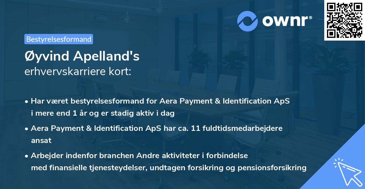 Øyvind Apelland's erhvervskarriere kort