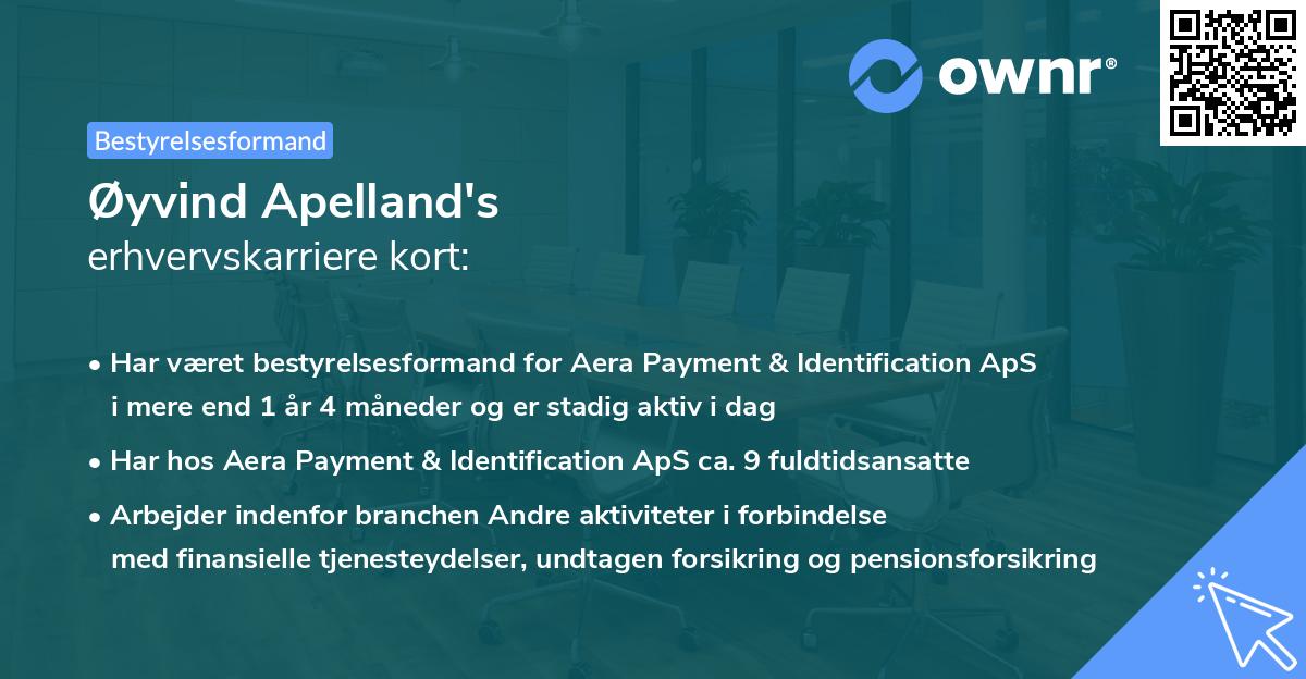 Øyvind Apelland's erhvervskarriere kort